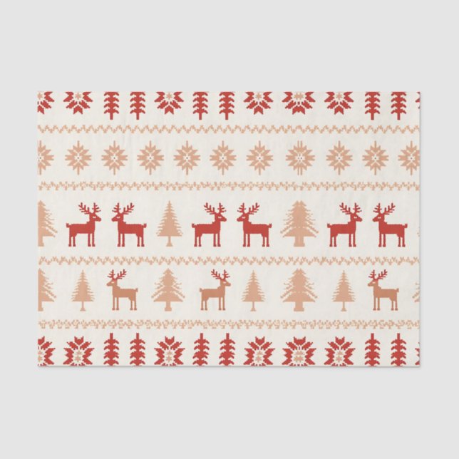 Papel De Seda Natal nórdico (Frente )