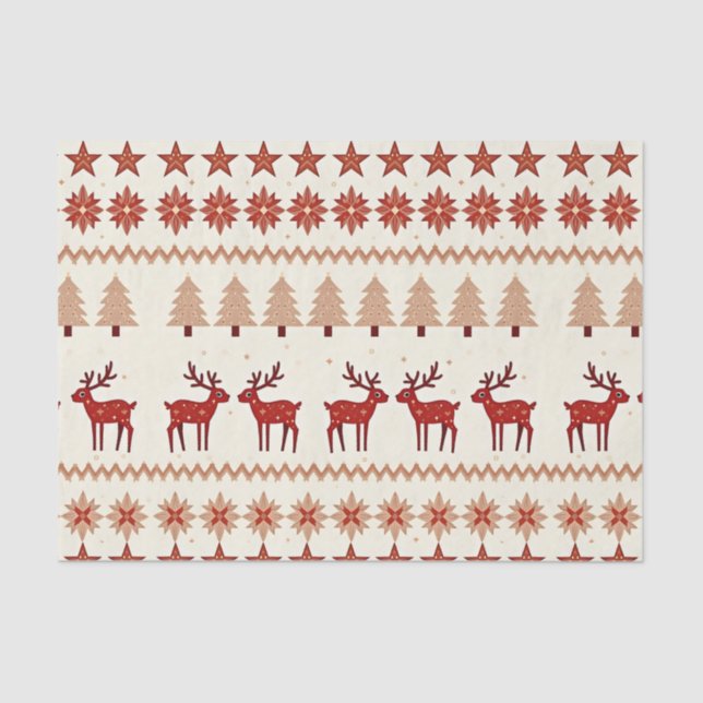 Papel De Seda Natal nórdico (Frente )