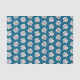 Papel De Seda Natal para Arcos de Prata Azul Chic