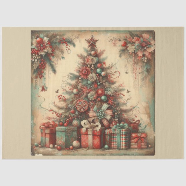 Papel De Seda Natal Passado - Design Série 12 (Frente )