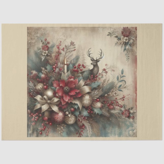 Papel De Seda Natal Past Design Series 25 (Frente )
