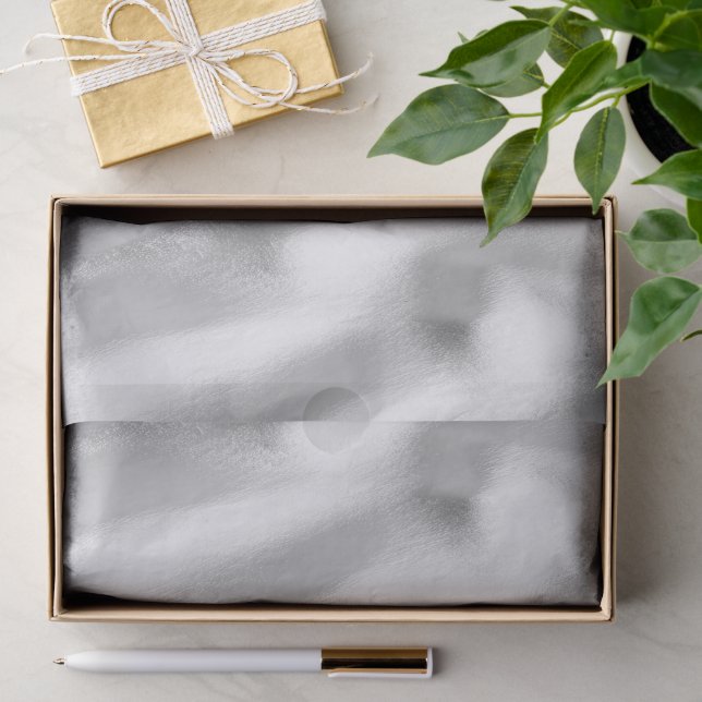 Papel De Seda Natal Prateado Chic Glam (Presente)