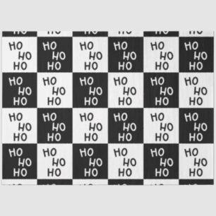 Papel De Seda Natal preto branco moderno e elegante