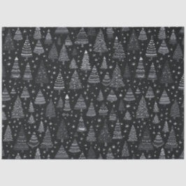 Papel De Seda Natal preto e branco