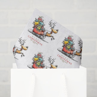 Papel De Seda Natal Rena Caprichosa e Extravagante