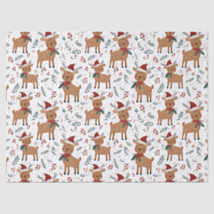 Papel De Seda Natal Rena Gordinho Retro