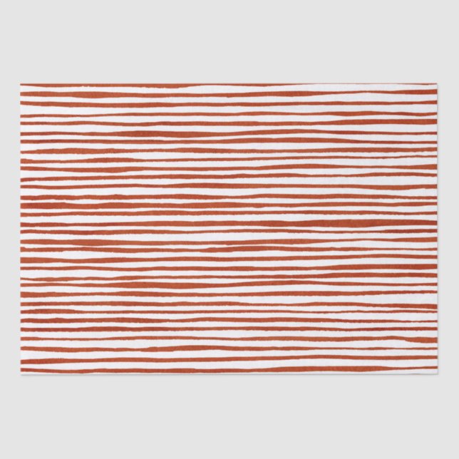 Papel De Seda Natal Rustic Red Strips (Frente )