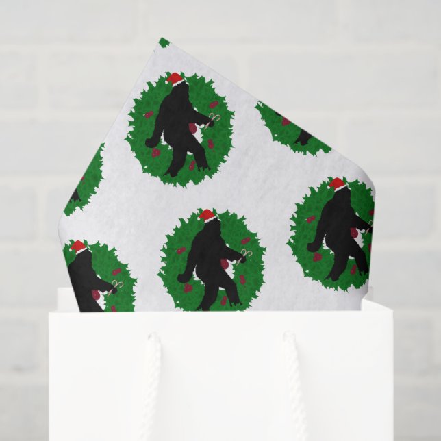 Papel De Seda Natal Sasquatchando (Sacola de presentes)