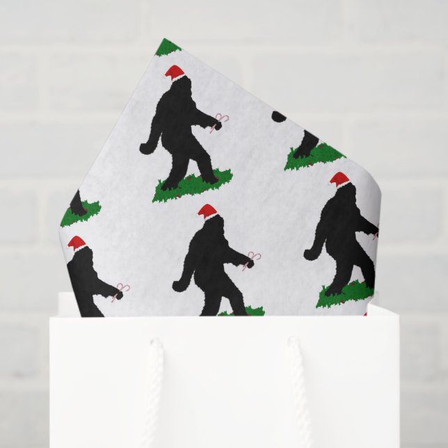 Papel De Seda Natal Sasquatchando (Sacola de presentes)