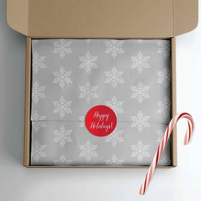 Papel De Seda Natal Silver Snowflakes (Criador carregado)