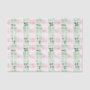 Papel De Seda Natal Verde Cor de Rosa