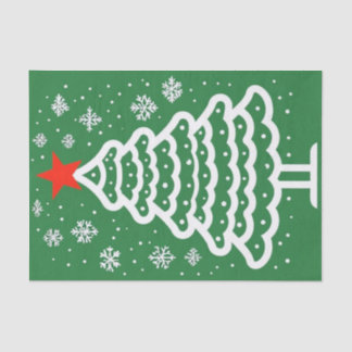 Papel De Seda Natal Verde e Vermelho