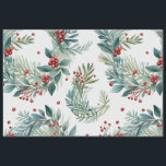 Papel De Seda Natal Wreathes Winter Berries White Christmas<br><div class="desc">Adicione um toque de charme clássico de feriado ao seu presente embrulhando com este belo papel de tecidos de Natal. A design apresenta um fundo branco nítido, adornado com um padrão delicioso de mortes de Natal, verde-luxuosa e amoras vibrantes de inverno. Esta combinação de eternos incorpora a magia e elegância...</div>