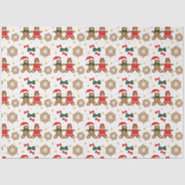 Papel de Seda Natalino com Padrão de Biscoito de G