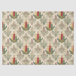 Papel de Seda Natalino Vintage Padrão Damasko Sem