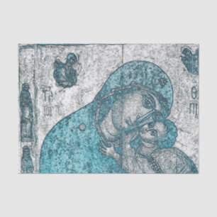 Papel De Seda Natividade Virgem Abençoada Mary Bebê Jesus Papaga