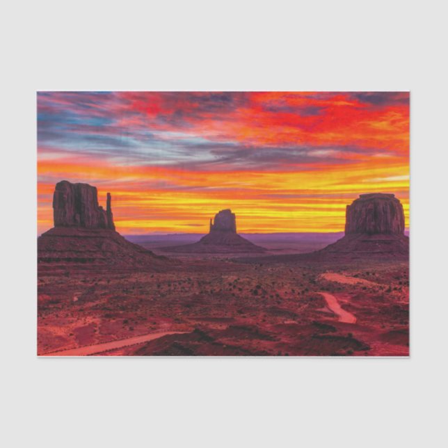 Papel De Seda Nature Inspiration Mountain Valley Utah (Frente )