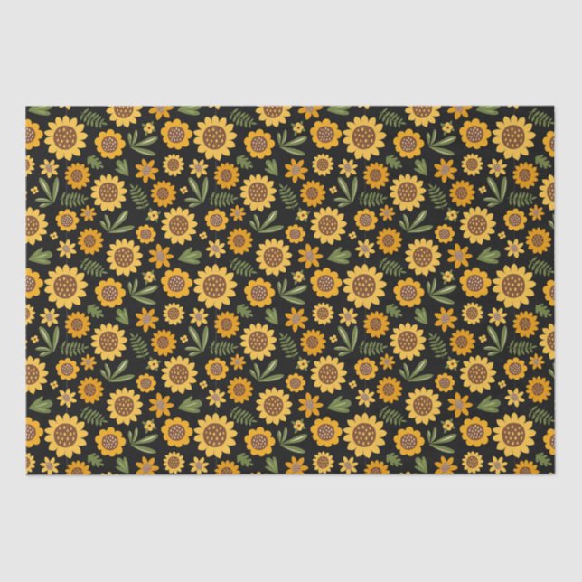 Papel De Seda Natureza Cair Girassol (Frente )