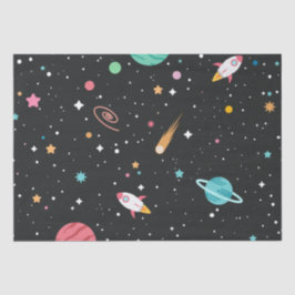 Papel De Seda Navios-foguete espaciais e planetas