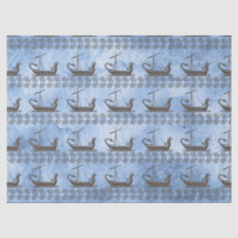 Papel De Seda Navios gregos à vela e rolagem em desacoplamento a