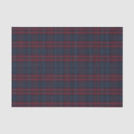 Papel De Seda Navy Blue and Burgundy Plaid Tissue Paper