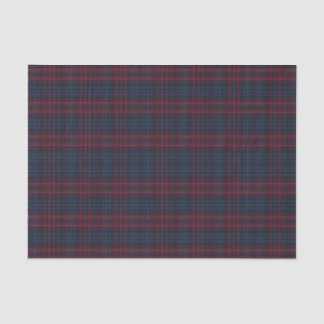 Papel De Seda Navy Blue and Burgundy Plaid Tissue Paper