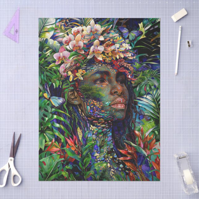 Papel De Seda “Nayari” - Miragem da Selva - Mulheres na Amazônia (Arte )