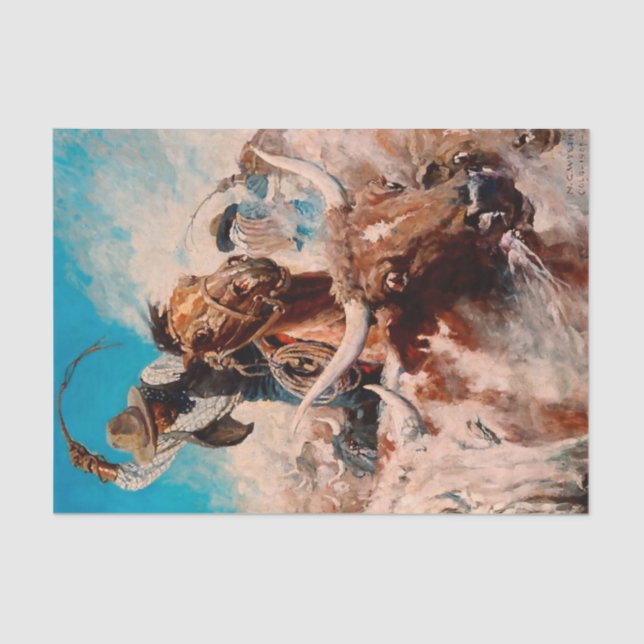 Papel De Seda NC Wyeth pintando "Corte" (Frente )