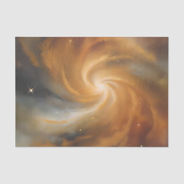 Papel De Seda Nebulosa de Cobre Cósmica (Frente )
