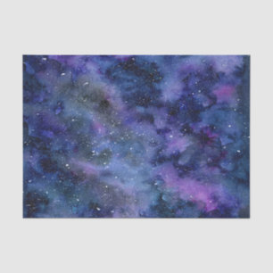 Papel De Seda Nebulosa Estéril Maiúscula Roxa Azul