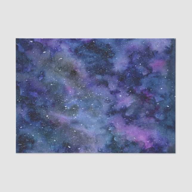Papel De Seda Nebulosa Estéril Maiúscula Roxa Azul (Frente )