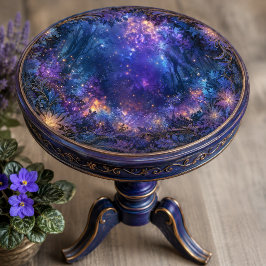 Papel De Seda Nebulosa Índigo Brilhante Floresta Caprichosa