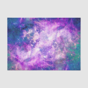 Papel De Seda Nebulosa Majestosa Do Espaço De Féria Roxo