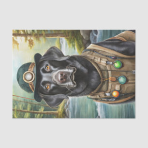 Papel De Seda Ned vai ao lago, laboratório negro em colete de pe