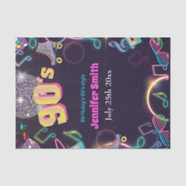 Papel De Seda Neon Disco Vibes Retro Stytle