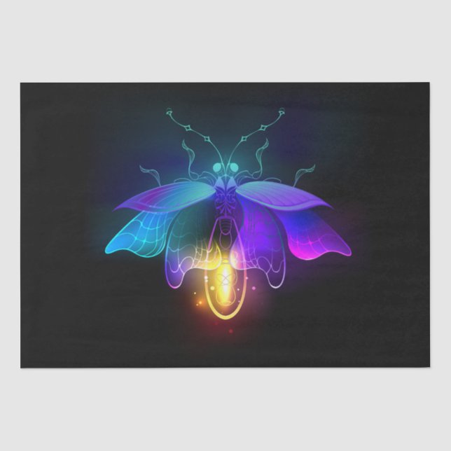 Papel De Seda Neon Firefly a preto (Frente )