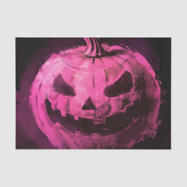 Papel De Seda Neon Fluid Pour Jack o lanterna Pumpkin (Frente )