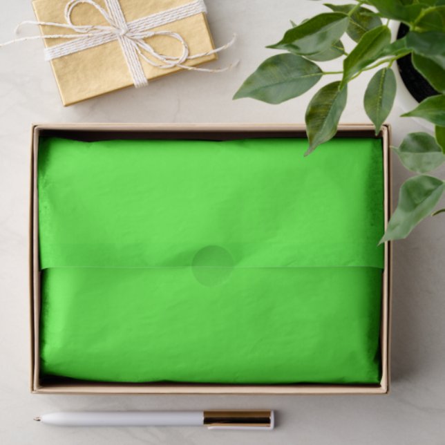 Papel De Seda Neon Green Custom Tissue Paper (Presente)