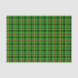 Papel De Seda Neon Green & Orange Tartan