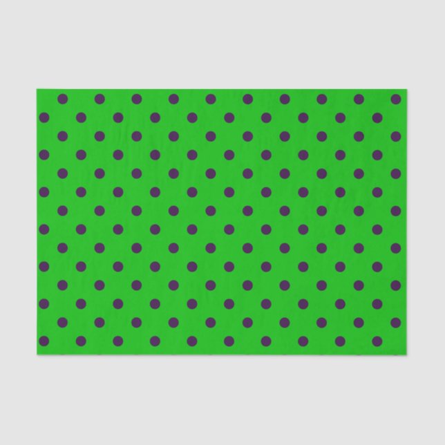 Papel De Seda Neon Green & Purple Bolinhas (Frente )