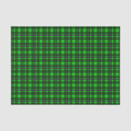 Papel De Seda Neon Green & Purple Tartan 01