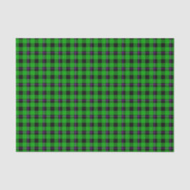 Papel De Seda Neon Green & Purple Tartan 02