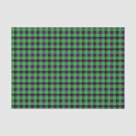 Papel De Seda Neon Green & Purple Tartan 03