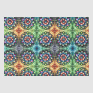 Papel De Seda Neon Mandala - Retromoderno Celestial