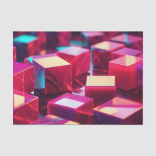 Papel De Seda Neon Marble Cube