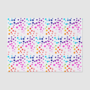 Papel De Seda Neon Rainbow Bolinhas