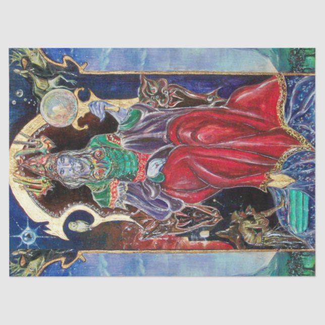 Papel De Seda NEUROMANCER Maggie King, Fantasy Red Blue (Frente )