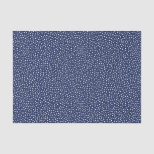 Papel De Seda Neve Branca no Natal Azul Marinho