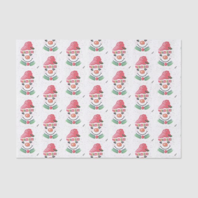 Papel De Seda Neve com Boné Vermelho (Frente )