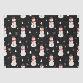 Papel De Seda Neve Negra Bonita de Natal